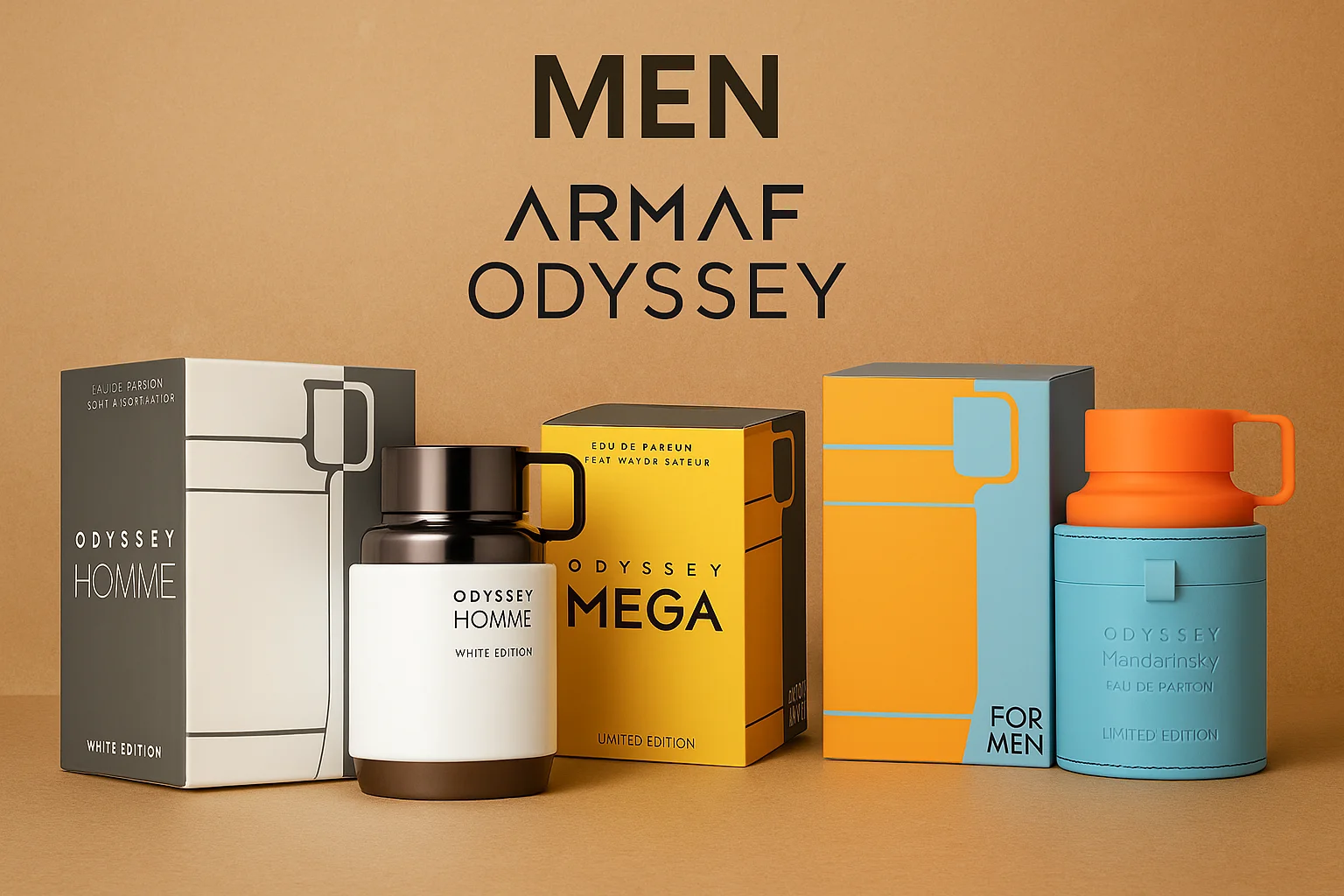 Todas la coleccion de armaf Odyssey para hombre. Mejores perfumes de Armaf.