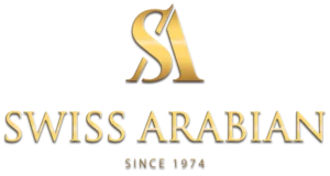 Logo Swiss Arabian dorado sin fondo – Icono de referencia en perfumes árabes de lujo