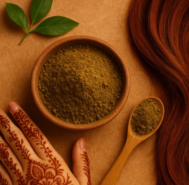 Henna árabe natural en polvo sin químicos para teñir el cabello y hacer tatuajes tradicionales